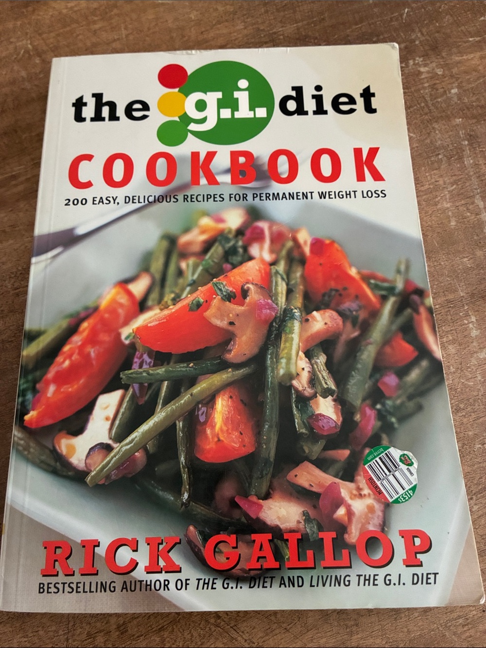 The G.I. Diet Cookbook by Rick Gallop - White, Red, Green Cover